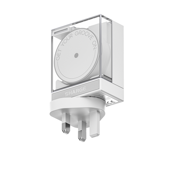 SHARGE Retractable 65 Charger (65W, 2 Ports, Built-in Retractable Cable)