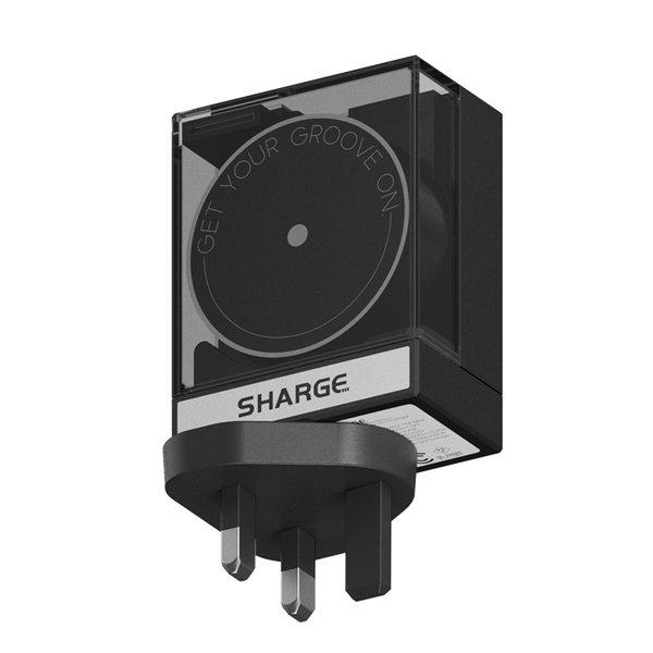 SHARGE Retractable 65 Charger (65W, 2 Ports, Built-in Retractable Cable)