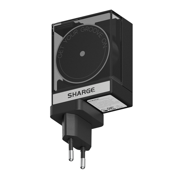 SHARGE Retractable 65 Charger (65W, 2 Ports, Built-in Retractable Cable)